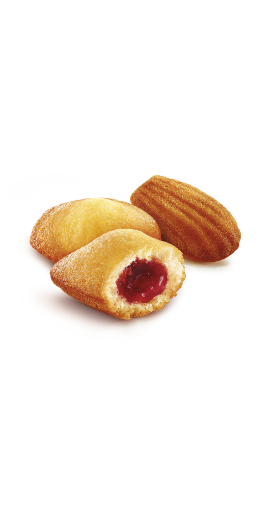 Madeleine cœur coulant framboise