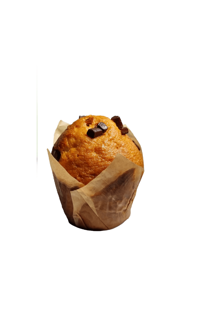 Muffin vanille 95g fourré choco-noisette avec pépites