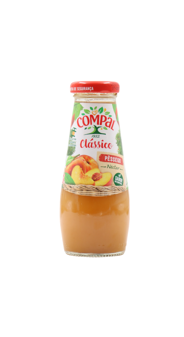jus compal peche bouteille verre 20cl
