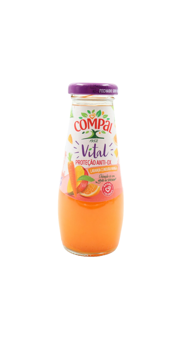 compal mangue carotte orange jus bouteille en verre